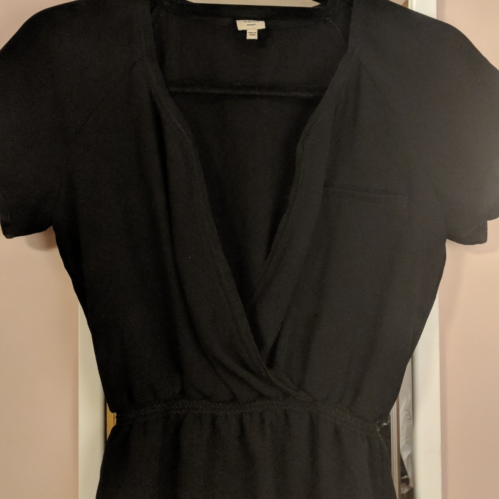 Aritzia Wilfred Virage Blouse, Peplum - Black, XS
